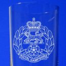 Royal Hampshire Regiment engraved highball tumbler