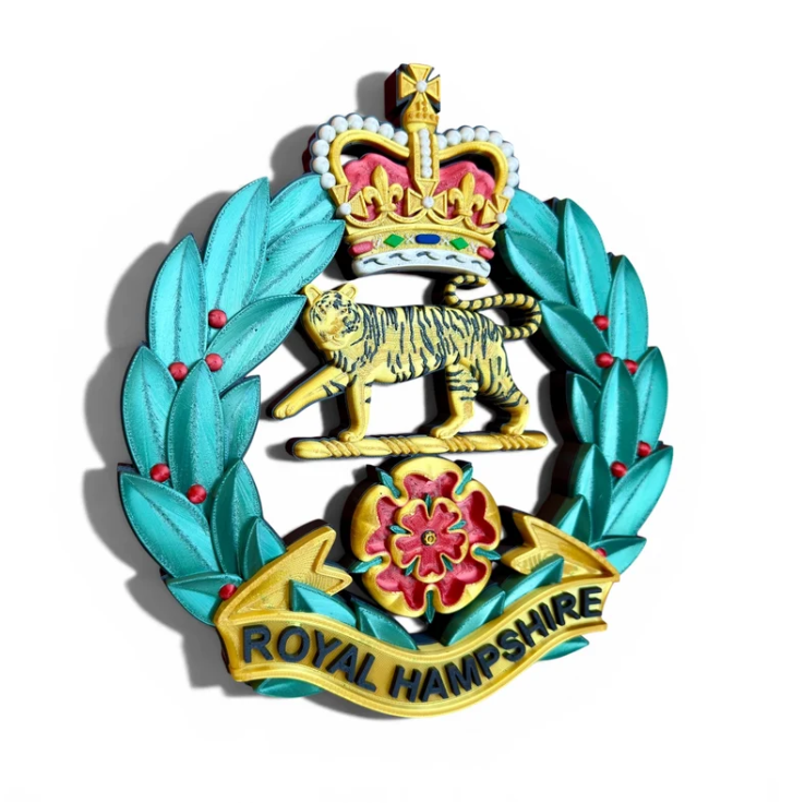 Royal Hampshire Regiment full colour cap badge